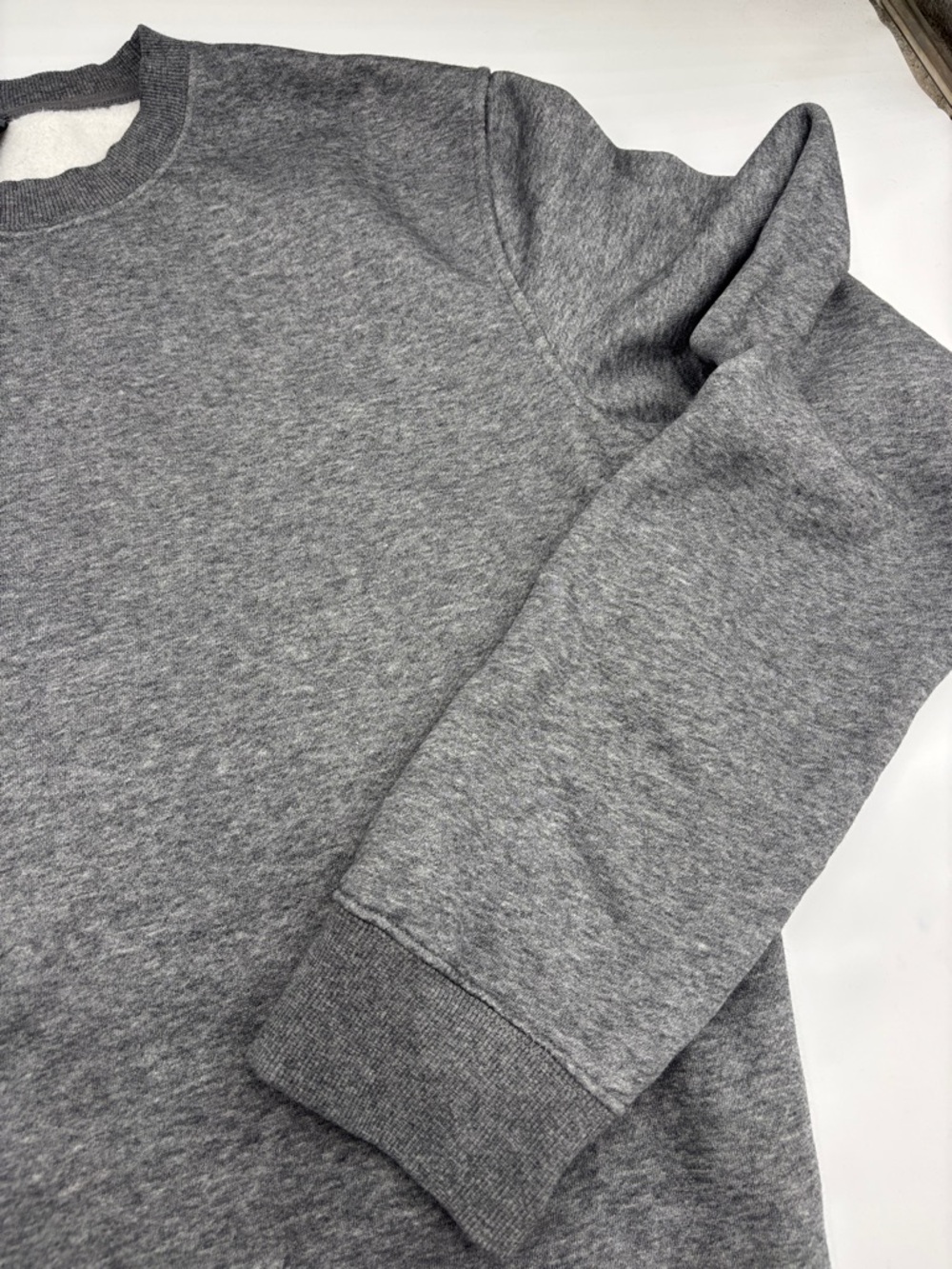SKIMS Lounge Fleece Sweatshirt in Dark Heather Grey - Picture 2 of 7